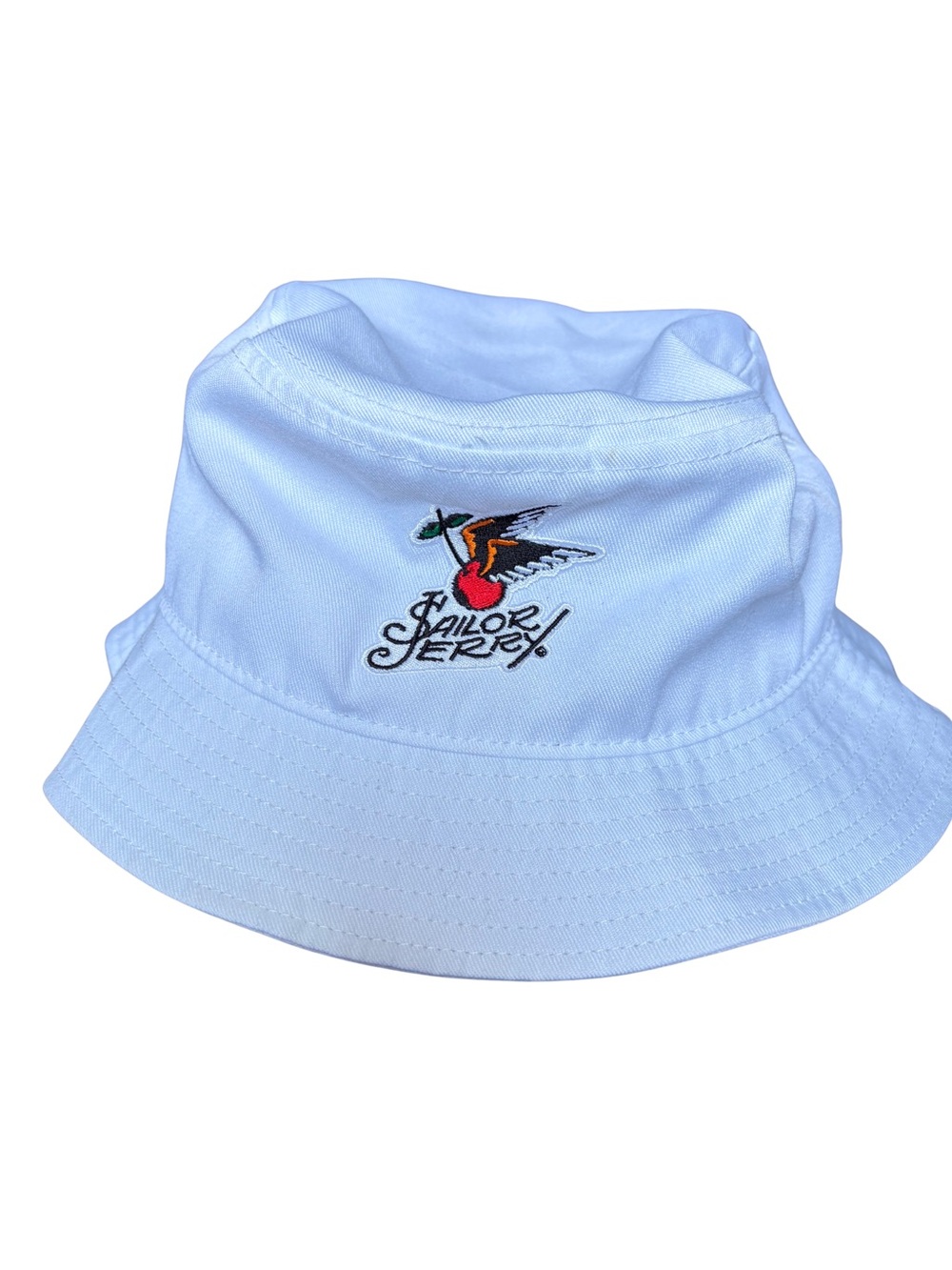 Atlantis Sailor Jerry Bucket Hat White Lightweight Solid Unisex One Size